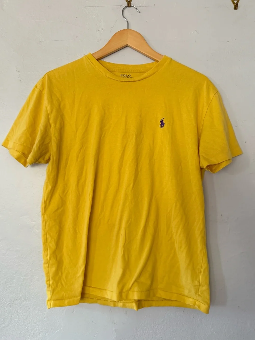 Polo by Ralph Lauren Yellow Crewneck Tee with Signature Pony